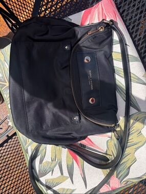 Marc Jacob’s New York Black Nylon cross body Shoulder Bag with Front Pocket